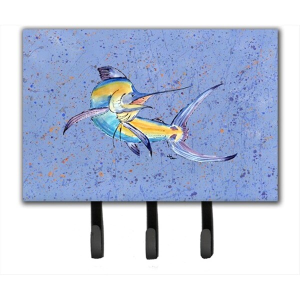 Carolines Treasures 6 x 9 in. Blue Marlin Leash or Key Holder 8350TH68 - main